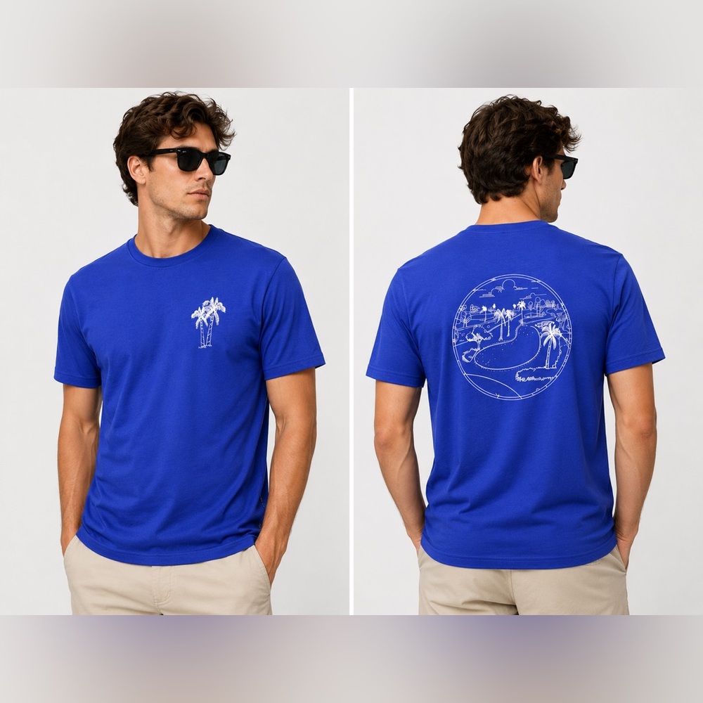 Walter Hagen 11 Men’s Small Blueberry Pie Palm Dunes Graphic Tee NWT